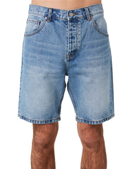 light blue denim shorts men's